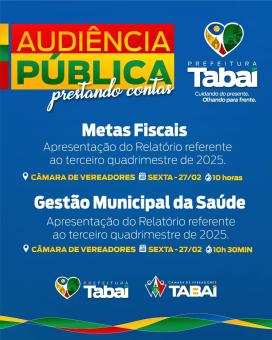 Câmara de Vereadores de Tabaí realiza Audiência Pública para apresentação das Metas Fiscais e da Ges