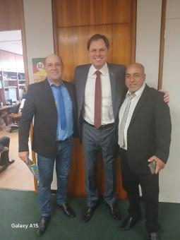 Vereadores Milton Alves e André Becker em Brasília em busca de recursos para o município